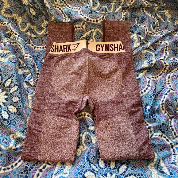 NWOT Gymshark Size XS Dark Ruby Marl Flex Leggings - Picture 3 of 4
